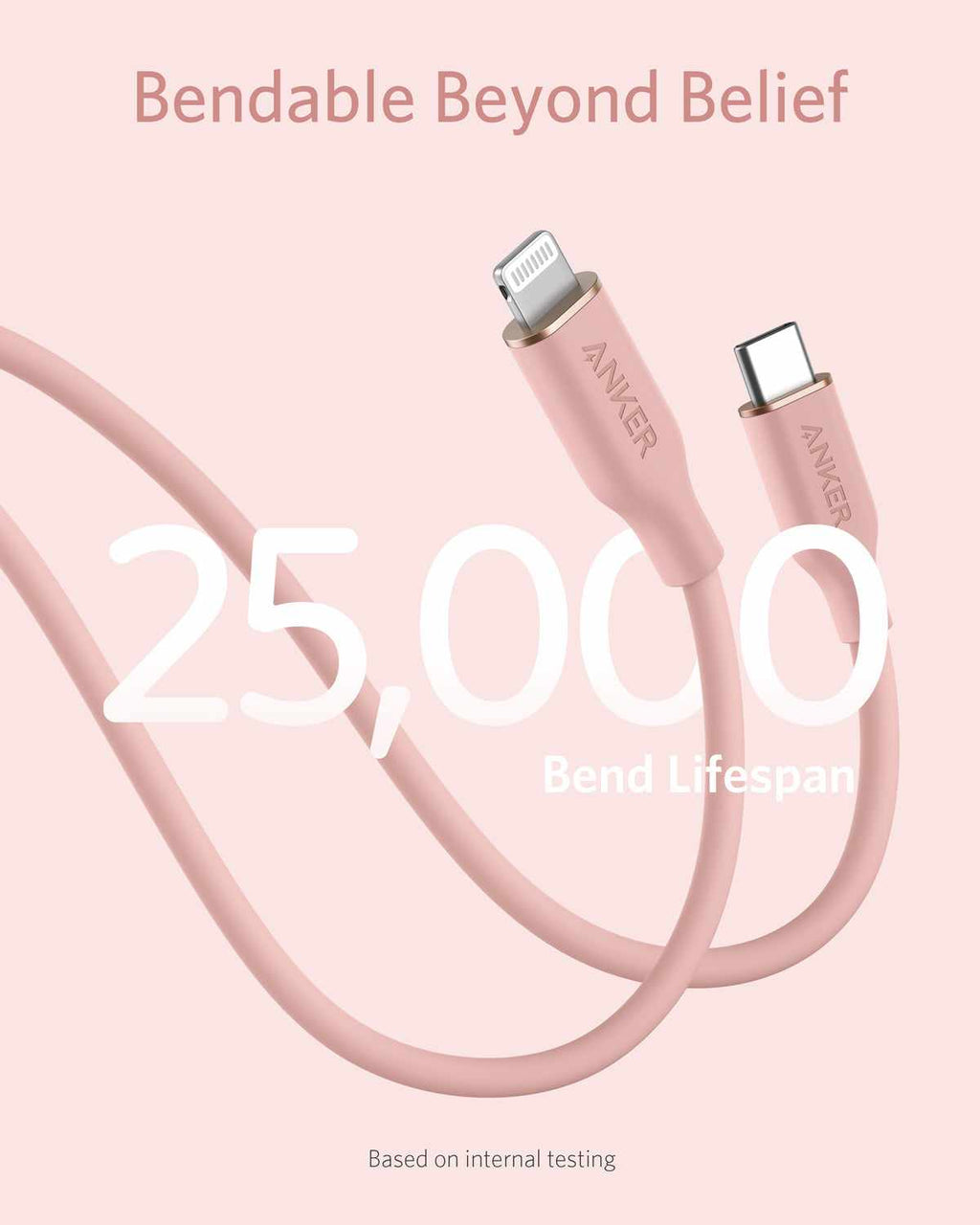 Anker <b>641</b> USB-C to Lightning Cable (Flow, 3 ft Silicone)