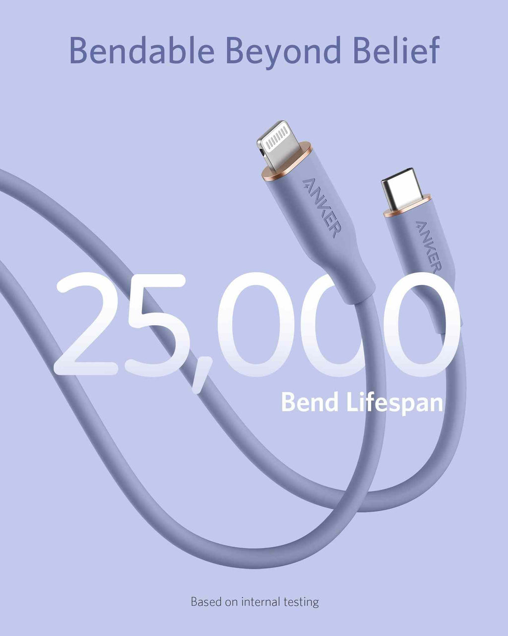 Anker <b>641</b> USB-C to Lightning Cable (Flow, 3 ft Silicone)