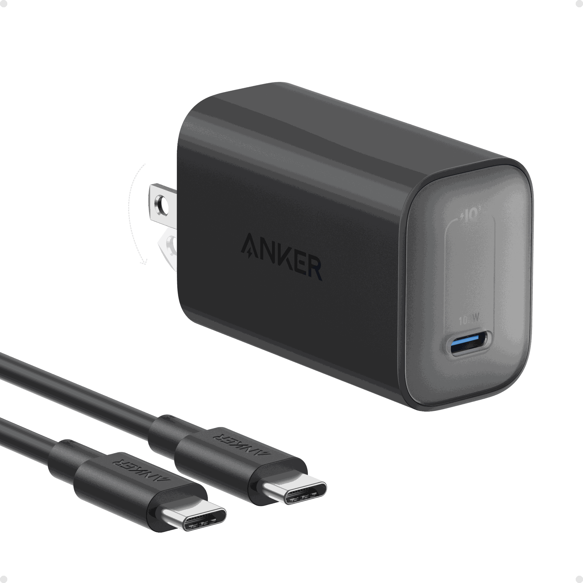 Anker Nano Charger 100W compact USB-C charger with cable for fast charging MacBook Pro