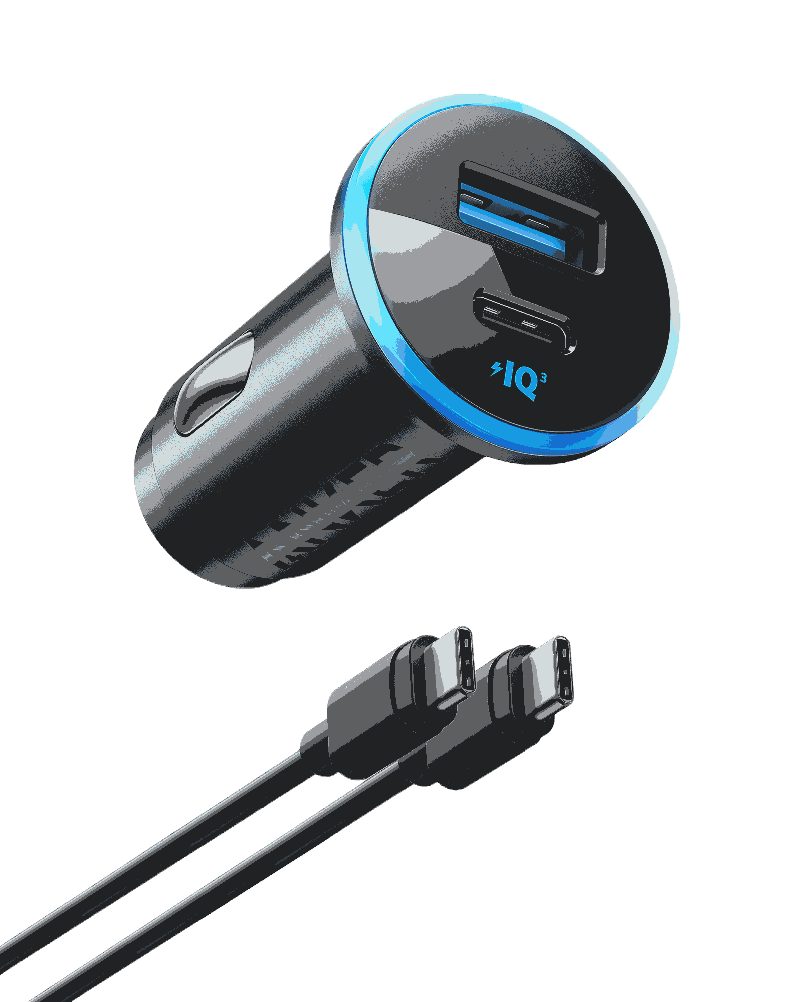 Anker 323 Car Charger 52.5W dual port USB-C and USB-A high-speed charger for iPhone and Samsung devices