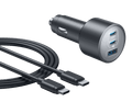 Anker Nano Car Charger with 167.5W triple ports including 100W USB-C fast charging, compact design for car use