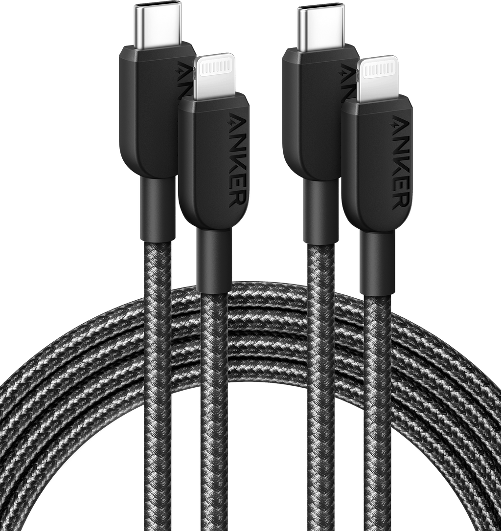 Anker 310 USB-C to Lightning Cable 6ft 2-pack high-speed MFi-certified charging cable for iPhone