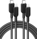Anker 310 USB-C to Lightning Cable 6ft 2-pack high-speed MFi-certified charging cable for iPhone