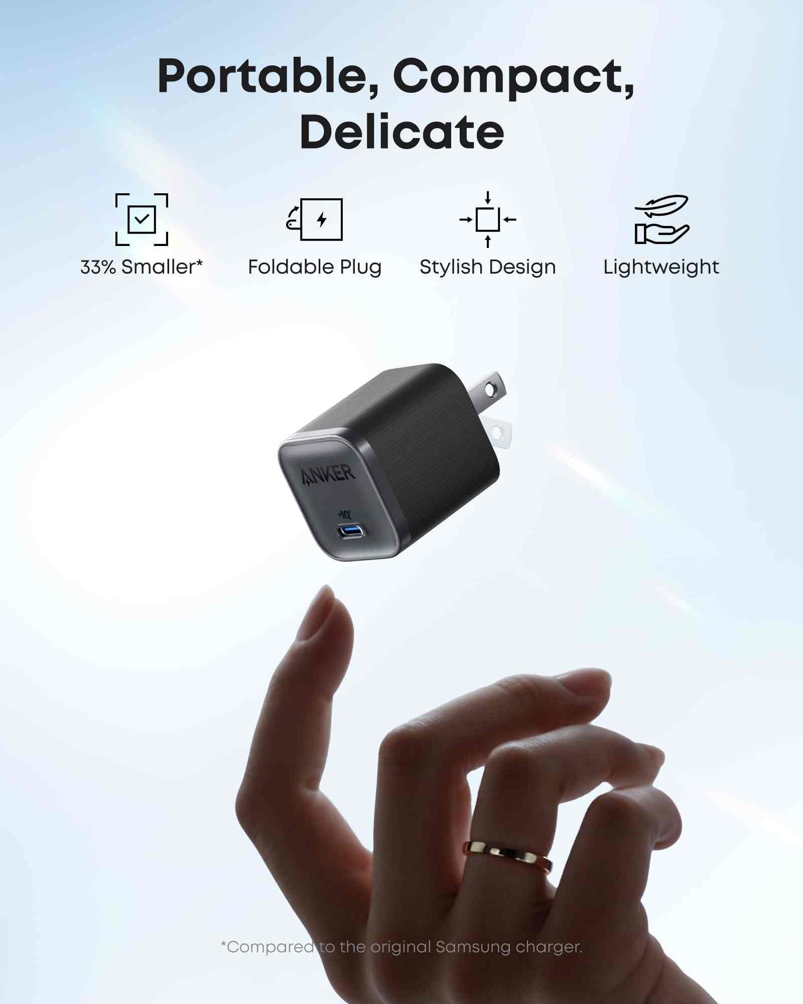 Anker Nano Charger (45W) with USB-C to USB-C Cable
