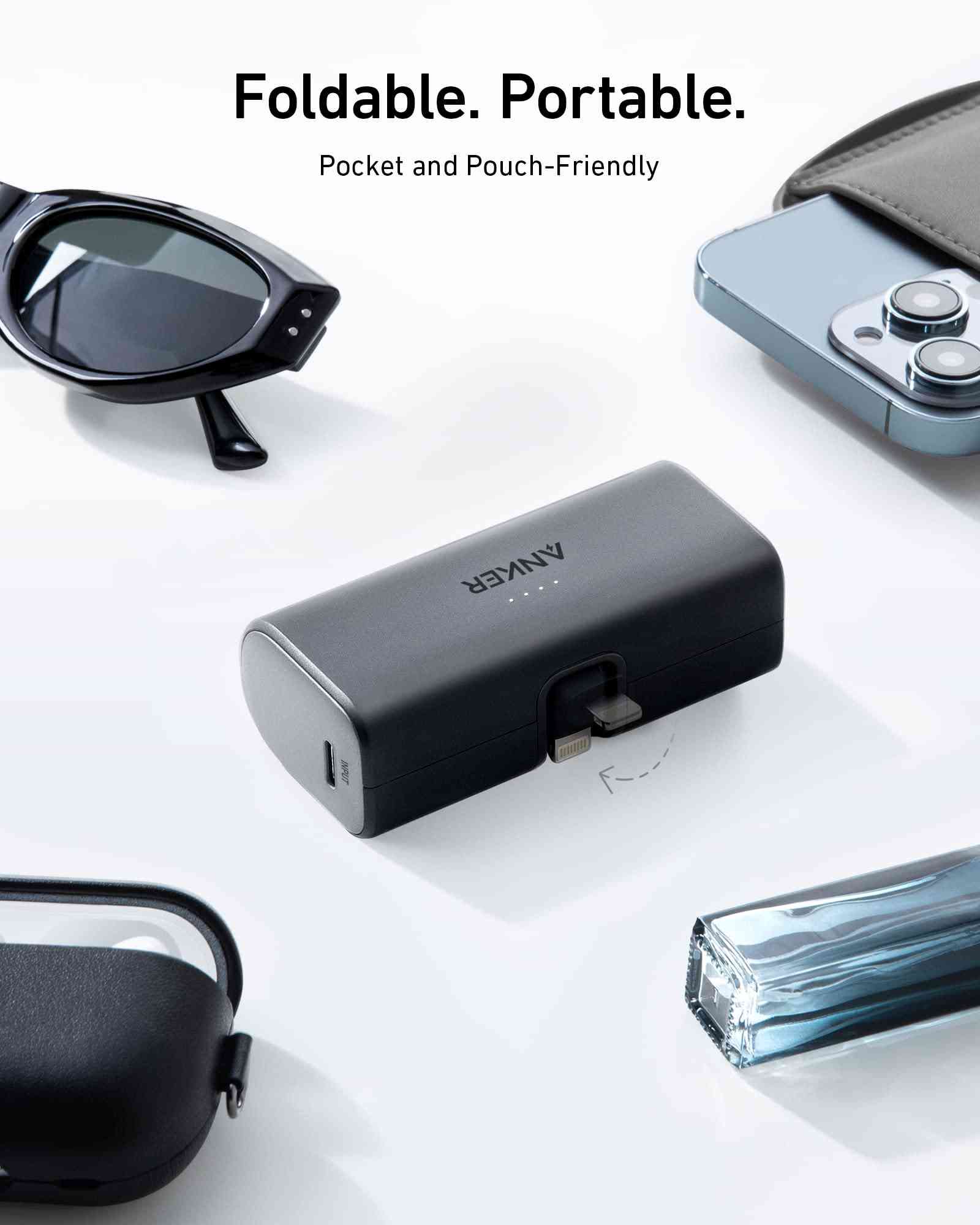 Anker Nano Power Bank (12W, Built-In Lightning Connector)