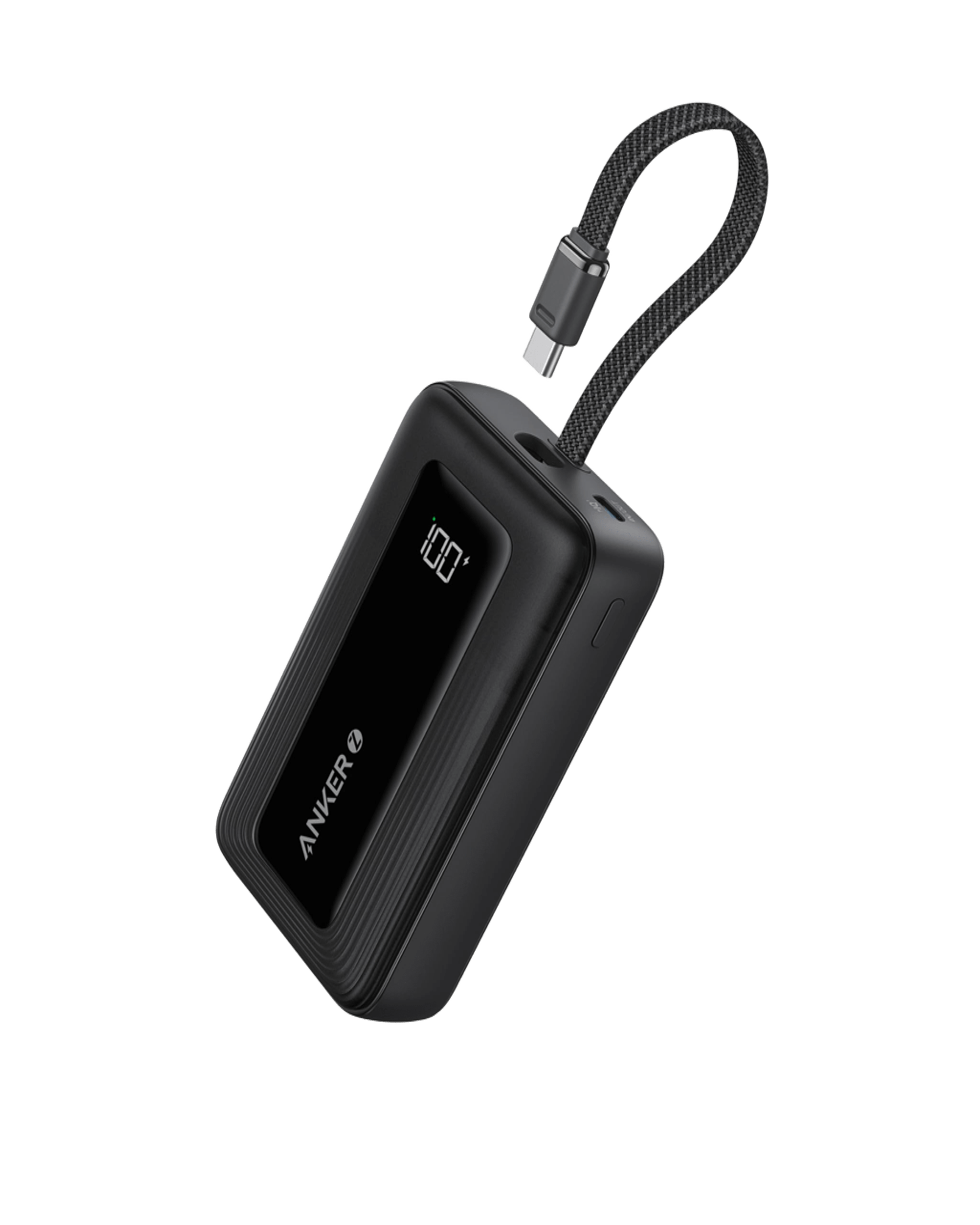 Anker Zolo Power Bank 10,000mAh with 30W fast charging and built-in 5.4-inch USB-C cable