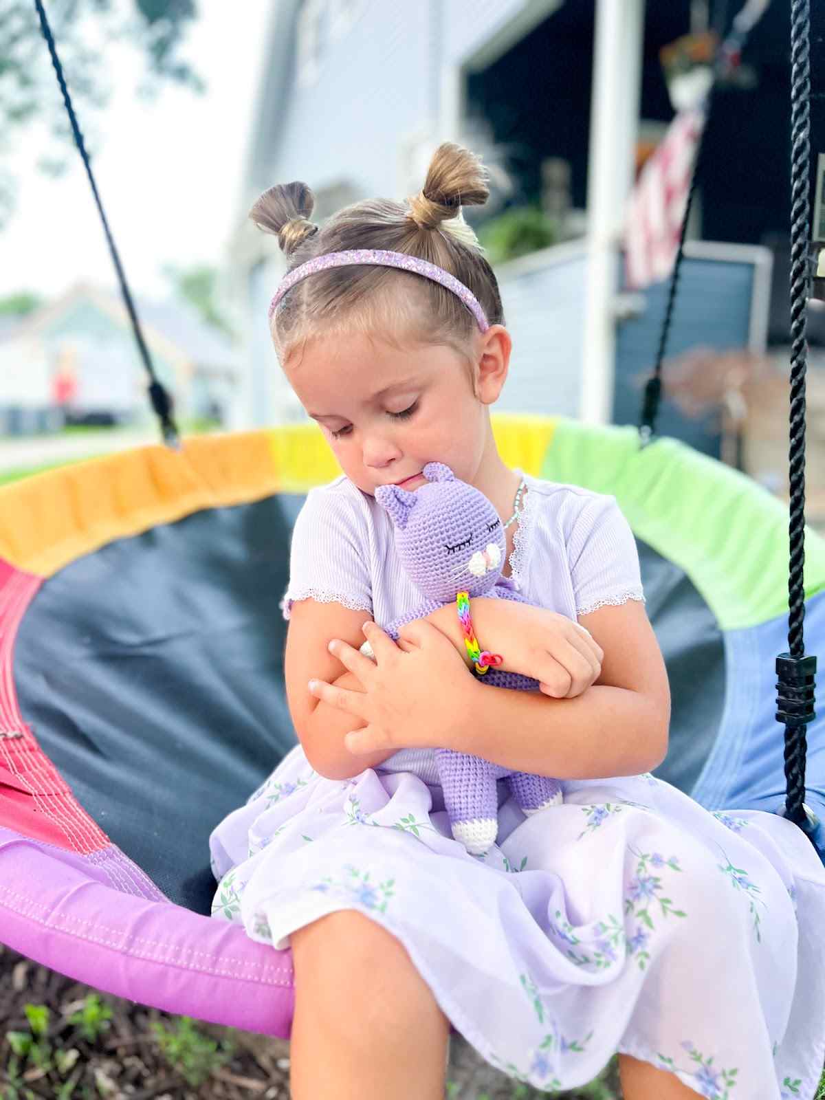 Kit the Cat Sleepover Friends plush toy with handmade cotton sleeping bag for kids' comforting bedtime and imaginative play