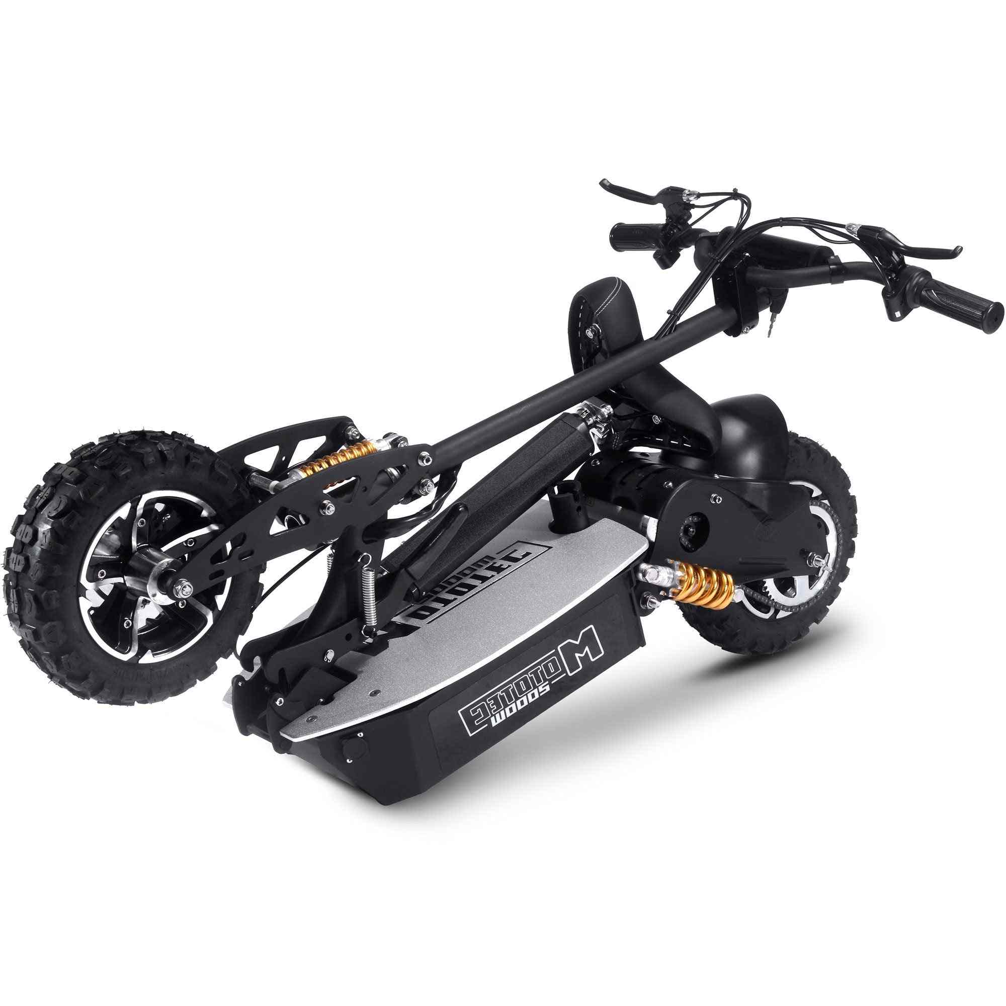 48V 2000W foldable stand up scooter with detachable seat and large knobby tires