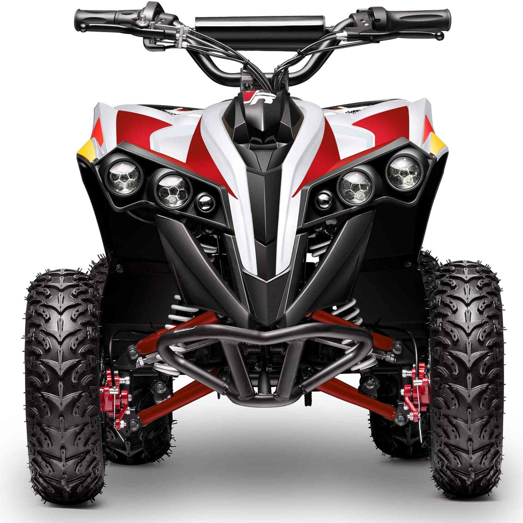 36V 1.0 kW Lead Acid ATV for kids with front and rear disc brakes, 36V 1000W motor, 3 sealed lead acid batteries, speeds up to 15 MPH, safe and maintenance-free design