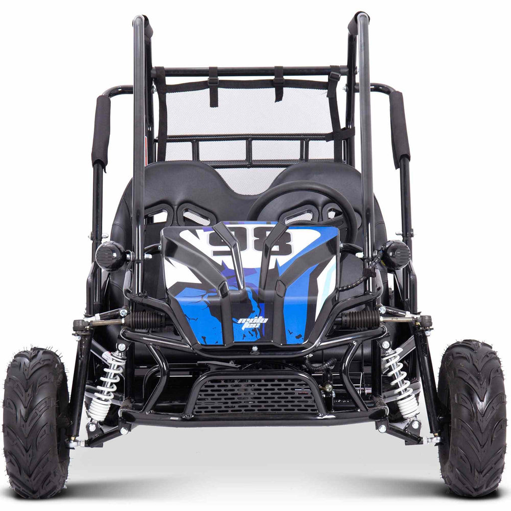 60V 2000W 2-seater go kart with adjustable seats and hydraulic shocks