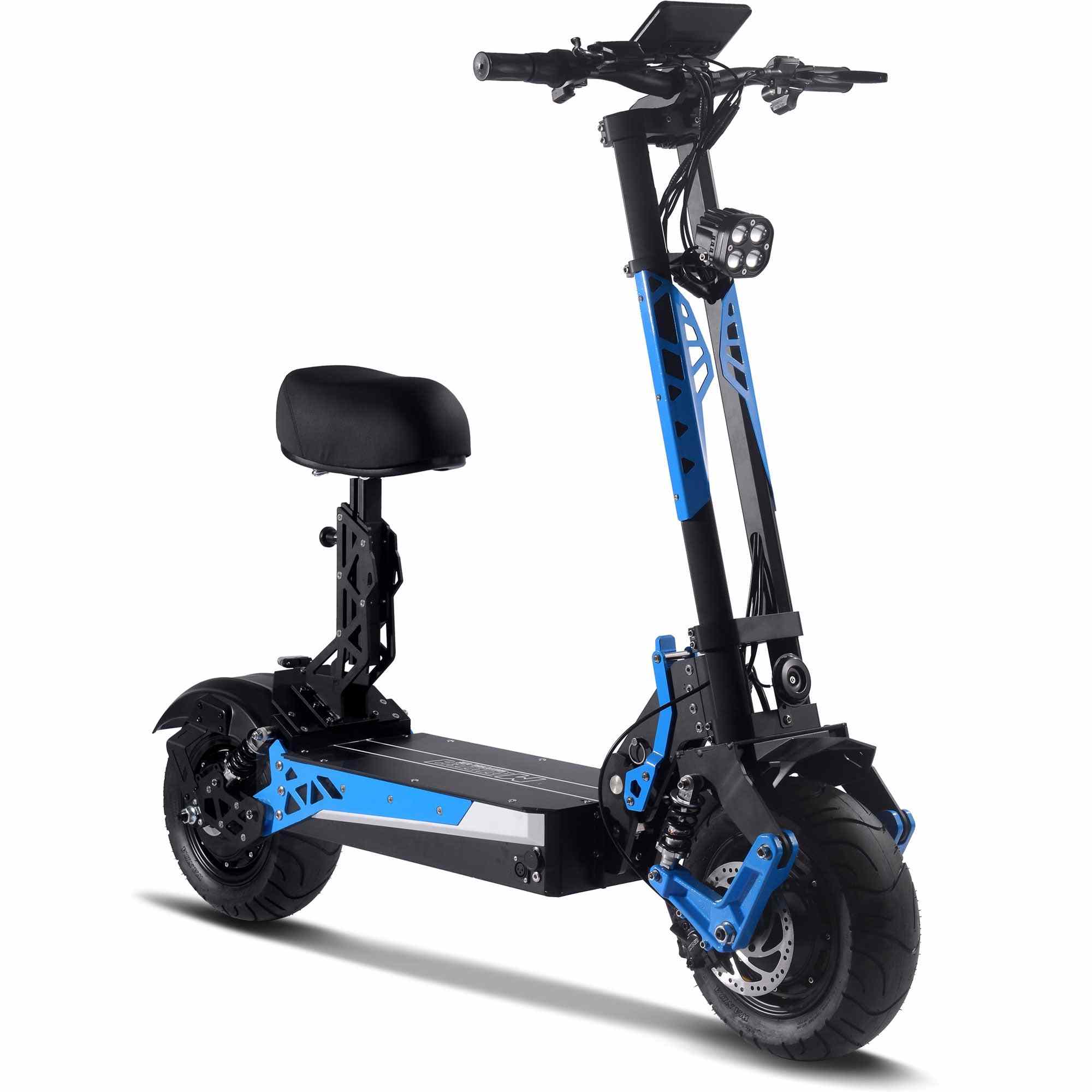 60V 4000W foldable stand-up transporter with detachable seat and LCD display for high-speed commuting