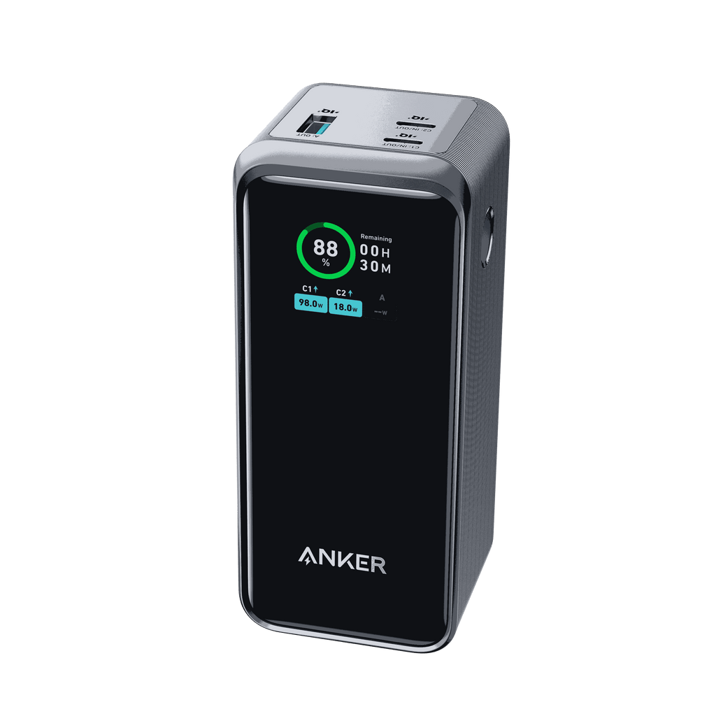 Anker Prime Power Bank 20,000mAh 200W with digital display and USB-C ports