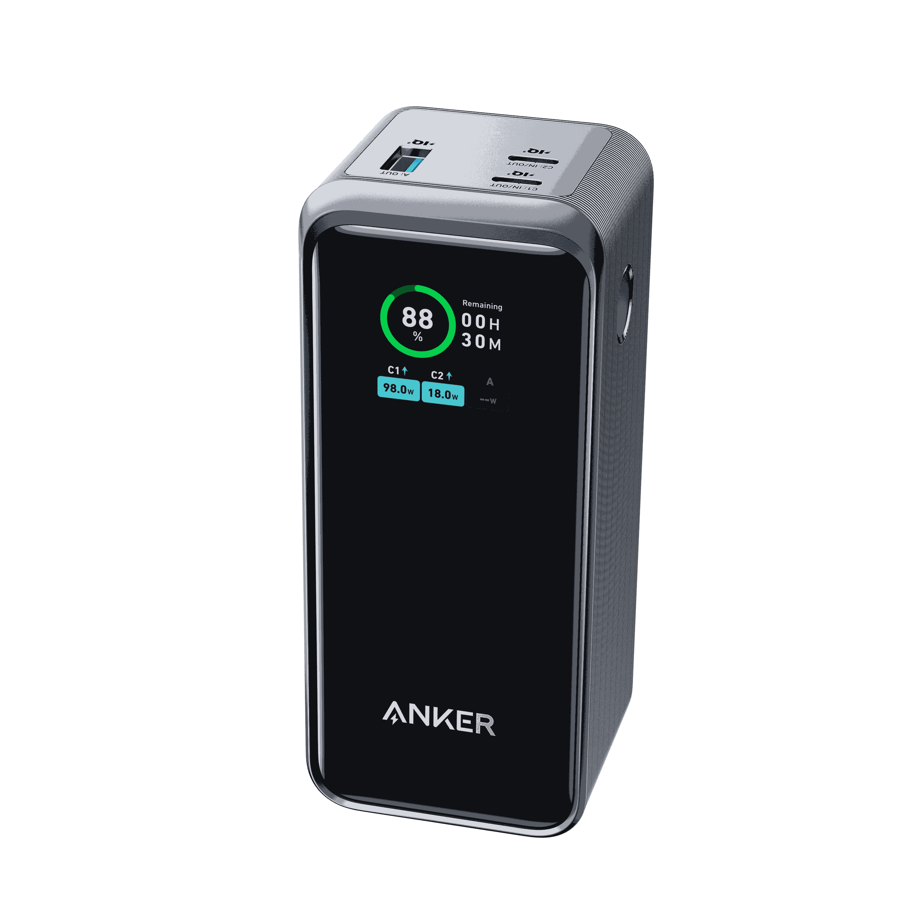 Anker Prime Power Bank 20,000mAh 200W with digital display and USB-C ports