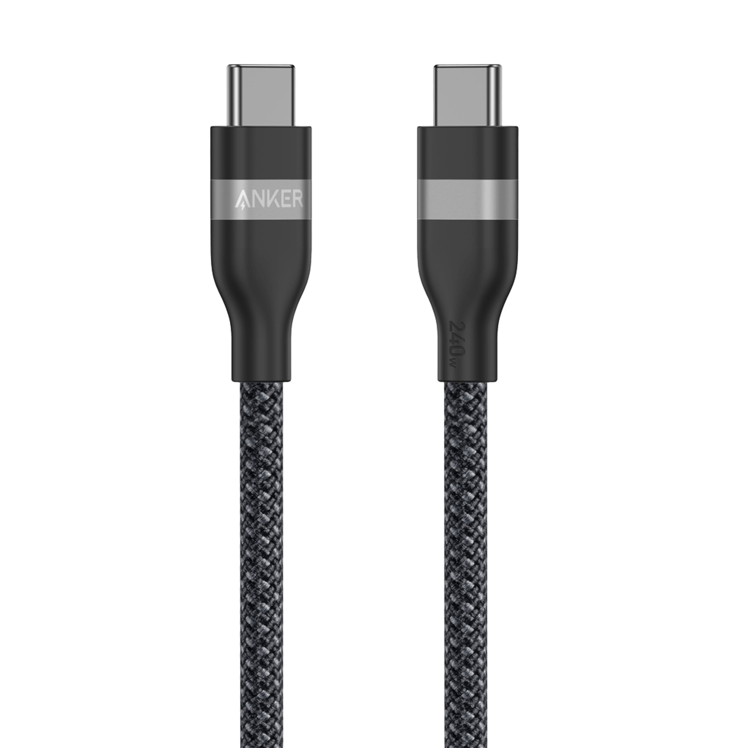 Anker USB-C to USB-C Cable upcycled braided 240W fast charging durable eco-friendly design