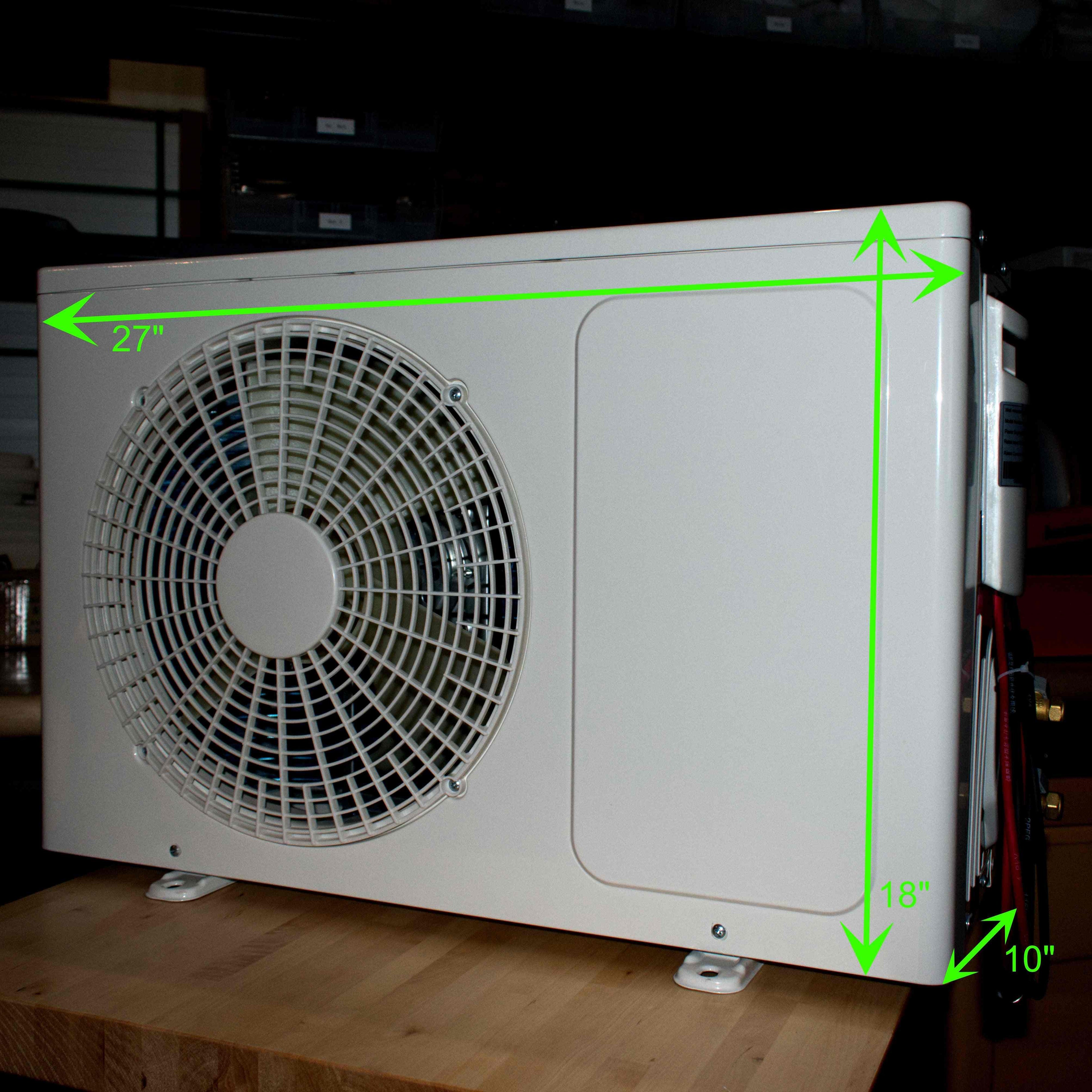 7000 BTU/h Compact Pure DC Mini Split Heat Pump w/ bracket