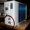 7000 BTU/h compact DC mini split heat pump with stainless steel wall bracket and 10-foot rubber HVAC hose for small spaces and solar power systems