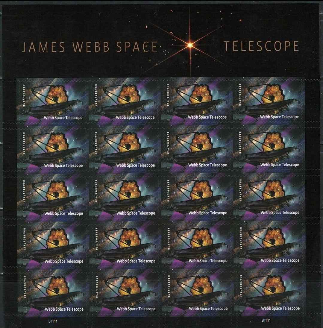 Sheet of 20 James Webb Space Telescope forever stamps