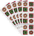 2019 Holiday Wreaths USA Forever stamp booklets with festive wreath designs
