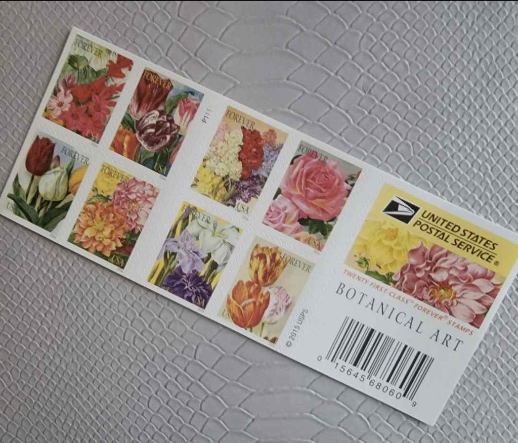 Botanical Art Garden collectible US mailing stamps booklet of 20