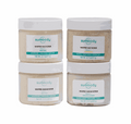 Scrub Quartet mini whipped salt and sugar body scrubs set for exfoliating and moisturizing skin