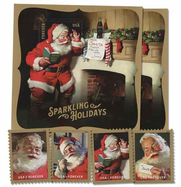 2018 USPS Sparkling Holidays Christmas Santa Forever Booklets of 20 stamps