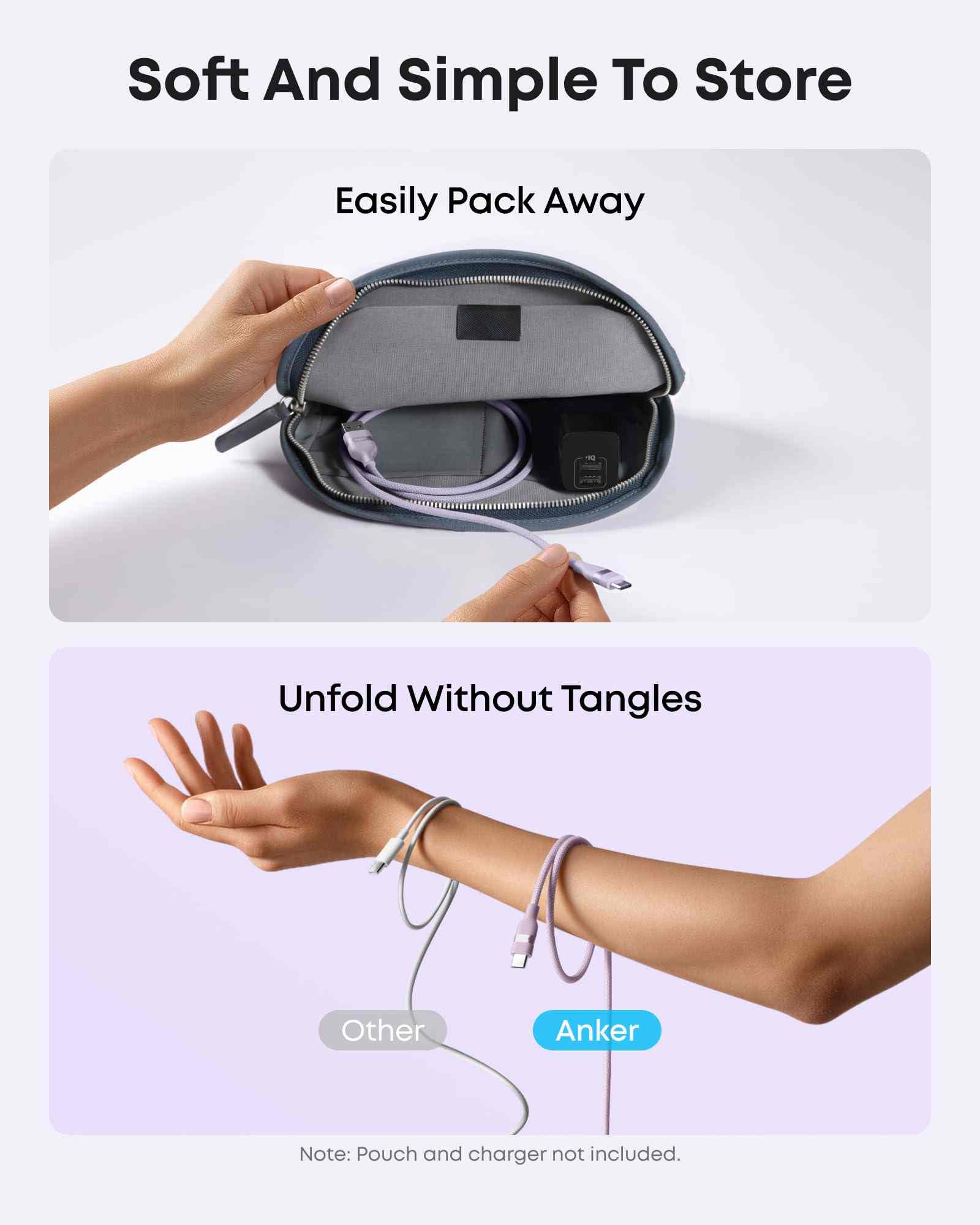 Anker USB-A to USB-C Cable (3 ft / 6 ft, Upcycled-Braided)