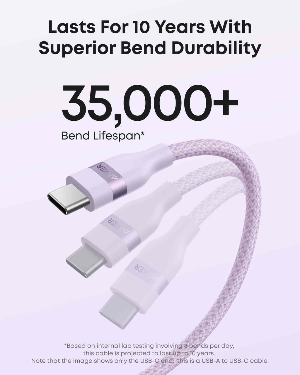 Anker USB-A to USB-C Cable (3 ft / 6 ft, Upcycled-Braided)