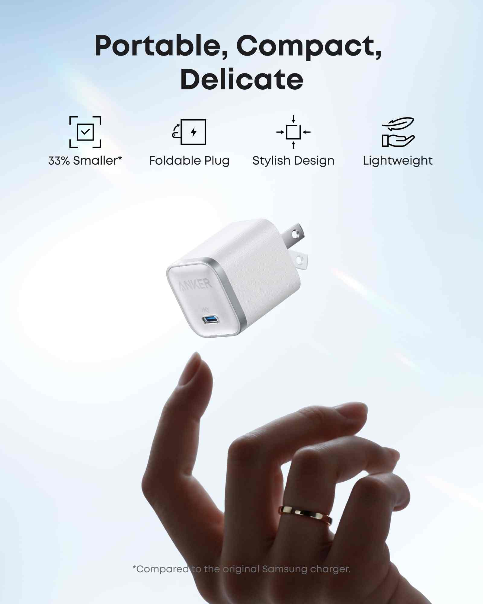 Anker Nano Charger (45W) with USB-C to USB-C Cable