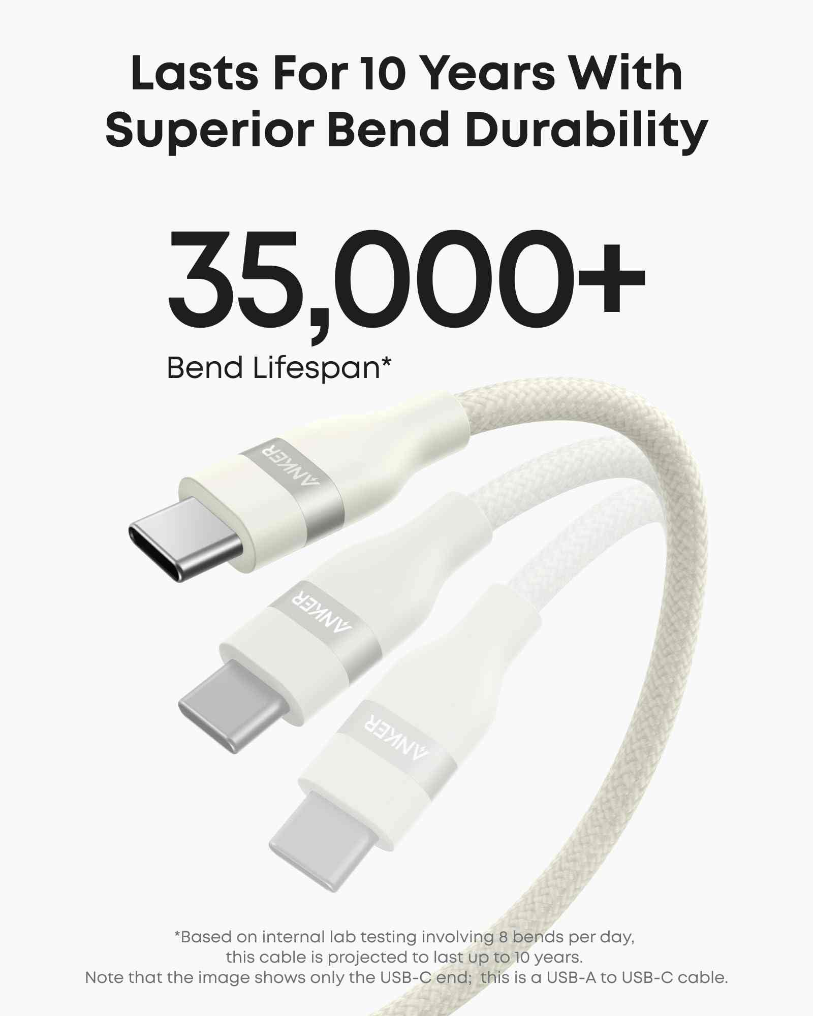 Anker USB-A to USB-C Cable (3 ft / 6 ft, Upcycled-Braided)