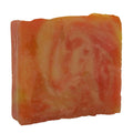 California Sunrise Natural Soap bar with sunrise background and natural ingredients