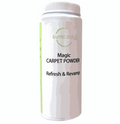 Magic Carpet Powder natural lavender carpet deodorizer in white shaker bottle