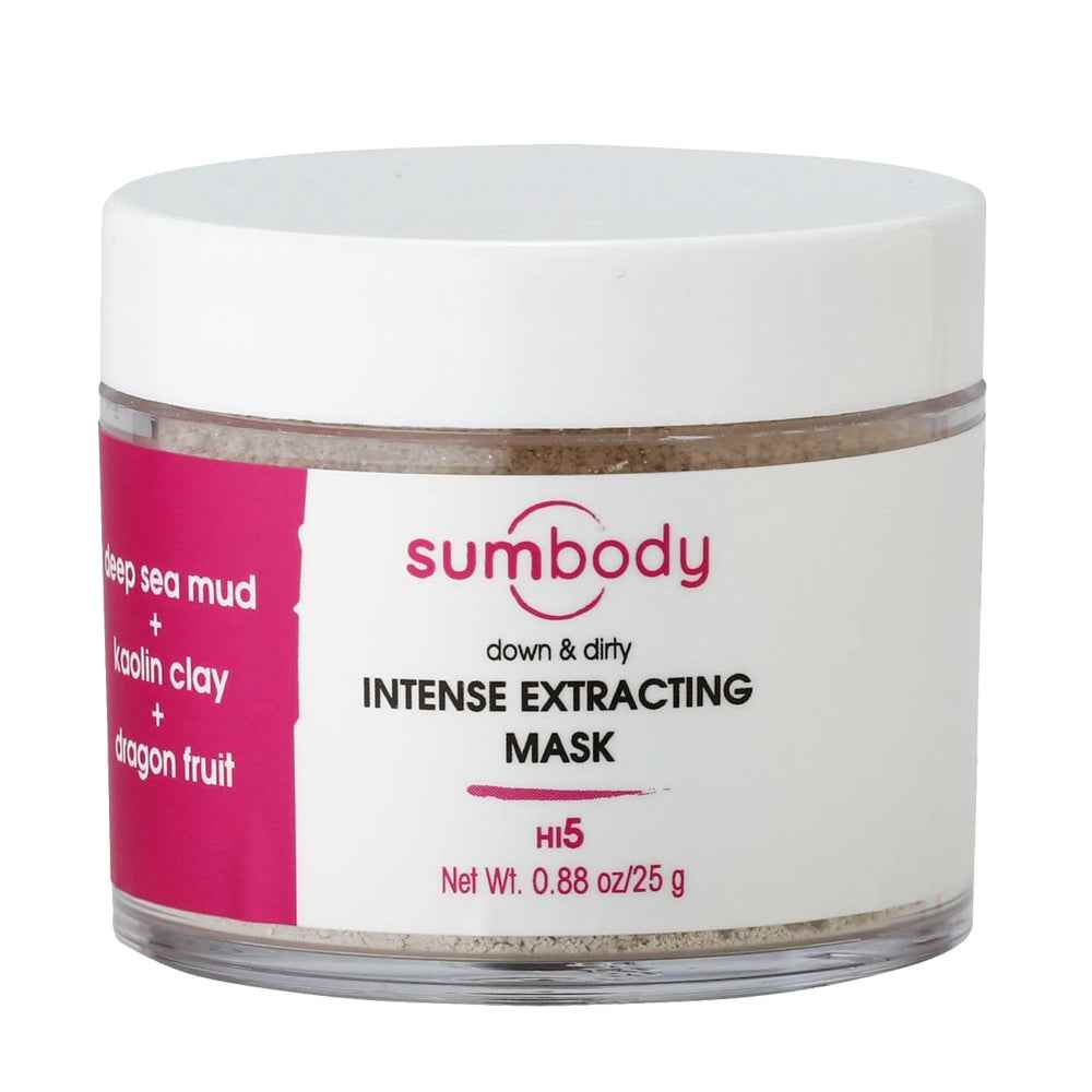 Down & Dirty Intense Extracting Mask jar with natural ingredients for deep pore cleansing and skin purification