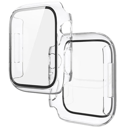 Tempered Glass+Cover for Apple Watch 11 10 9 8 7 46Mm 42Mm PC Bumper Screen Protector Case Iwatch Series 7 6 5 4 SE3 44 40 45Mm