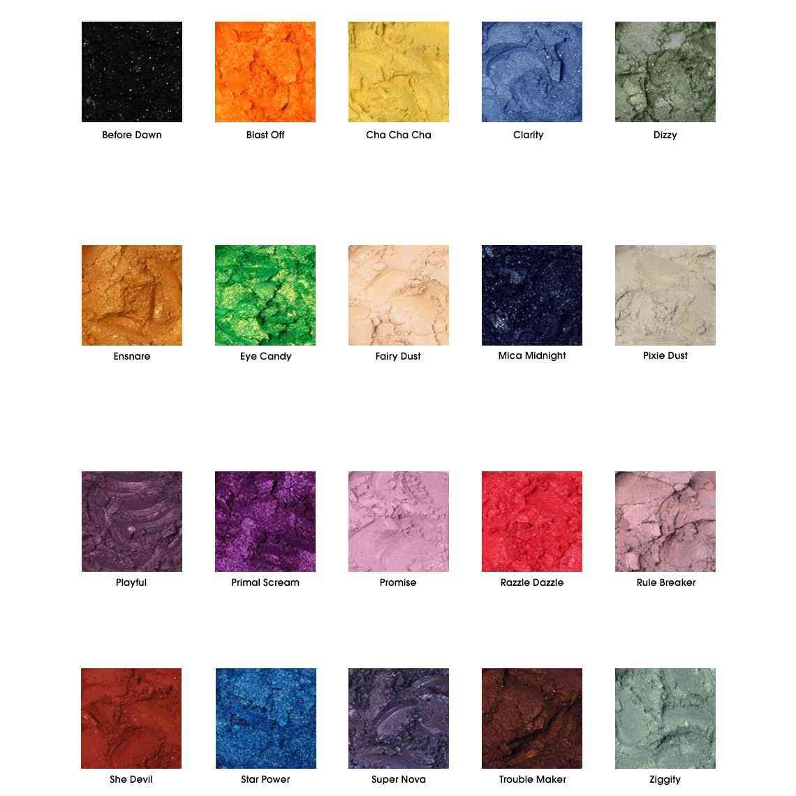 Limited edition mineral powder eyeshadow with vegan icon