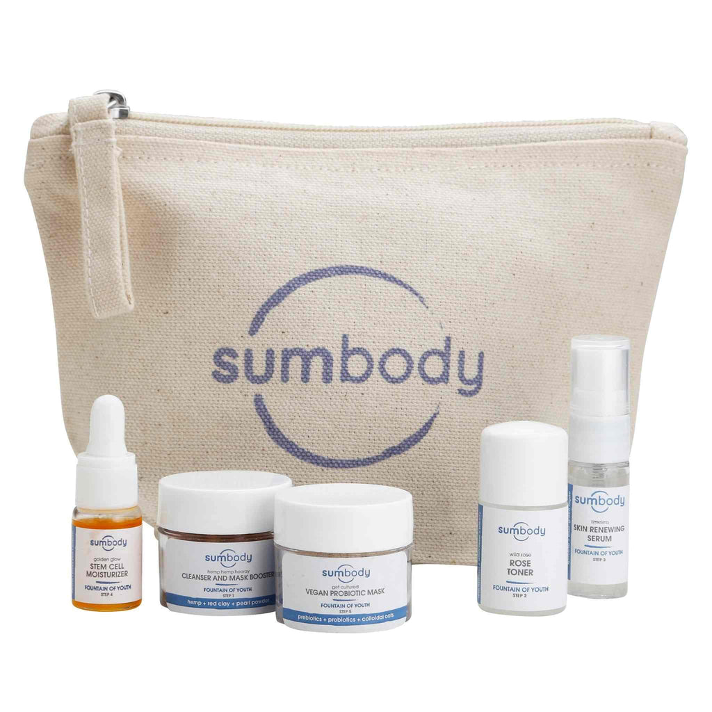 5 Steps to Perfect Skin Fountain of Youth Mini Kit travel-sized skincare set for youthful glowing skin