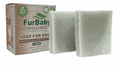 Two 3oz bars of Furbaby Naturals dog soap with pet safe ingredients and light scent
