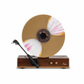 Fuse Audio GLD vertical vinyl record player with ashtree wood veneer and Bluetooth 5.3 connectivity