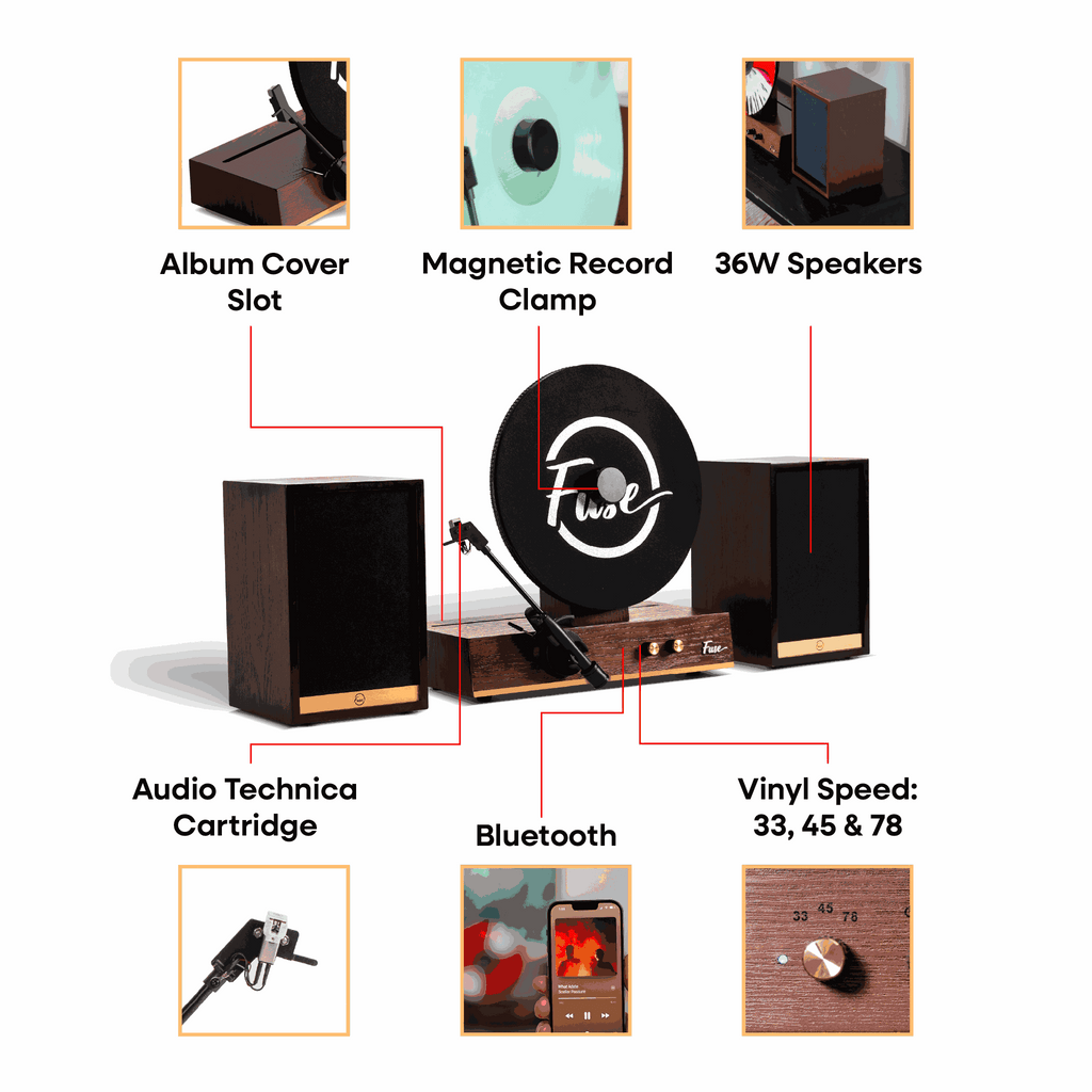 Fuse Audio GLD Vertical Vinyl Record Player