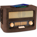 Fuse VINT Radio vintage retro wooden cabinet with Bluetooth and Qi wireless charging pad