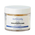 Get Cultured Vegan Probiotic Mask logo with 100% vegan certification icon
