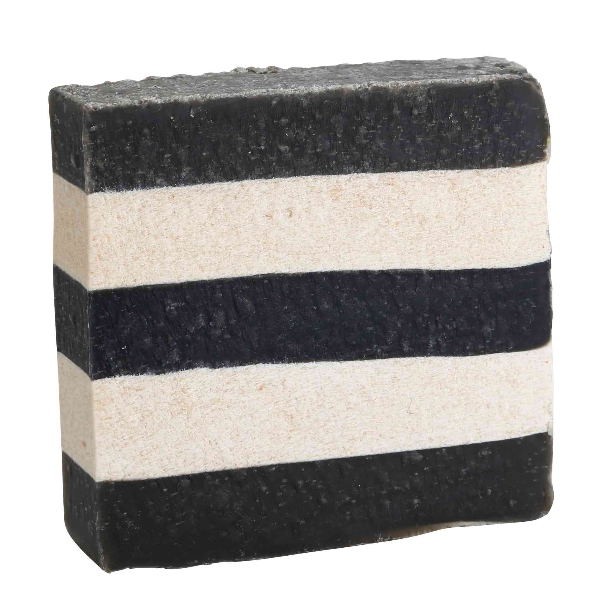 Goats in the Mud Natural Soap bar with deep sea mud and bamboo charcoals for moisturizing and cleansing skin