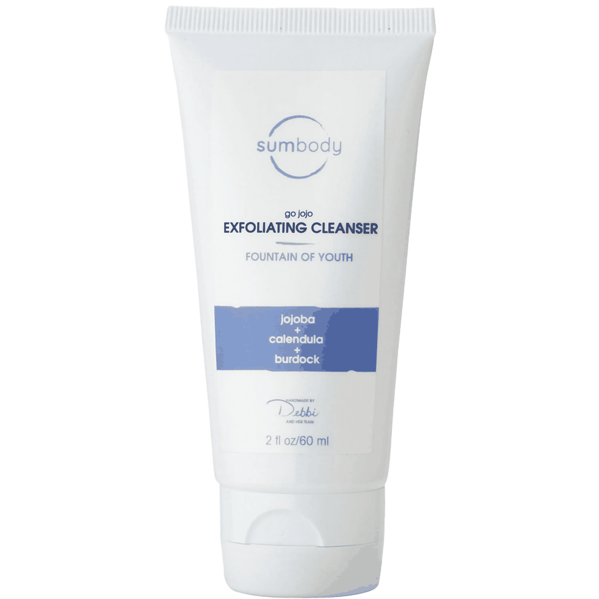 Go JoJo Facial Cleanser with biodegradable jojoba beads and peppermint oil for hydrating, exfoliating, and soothing sensitive skin