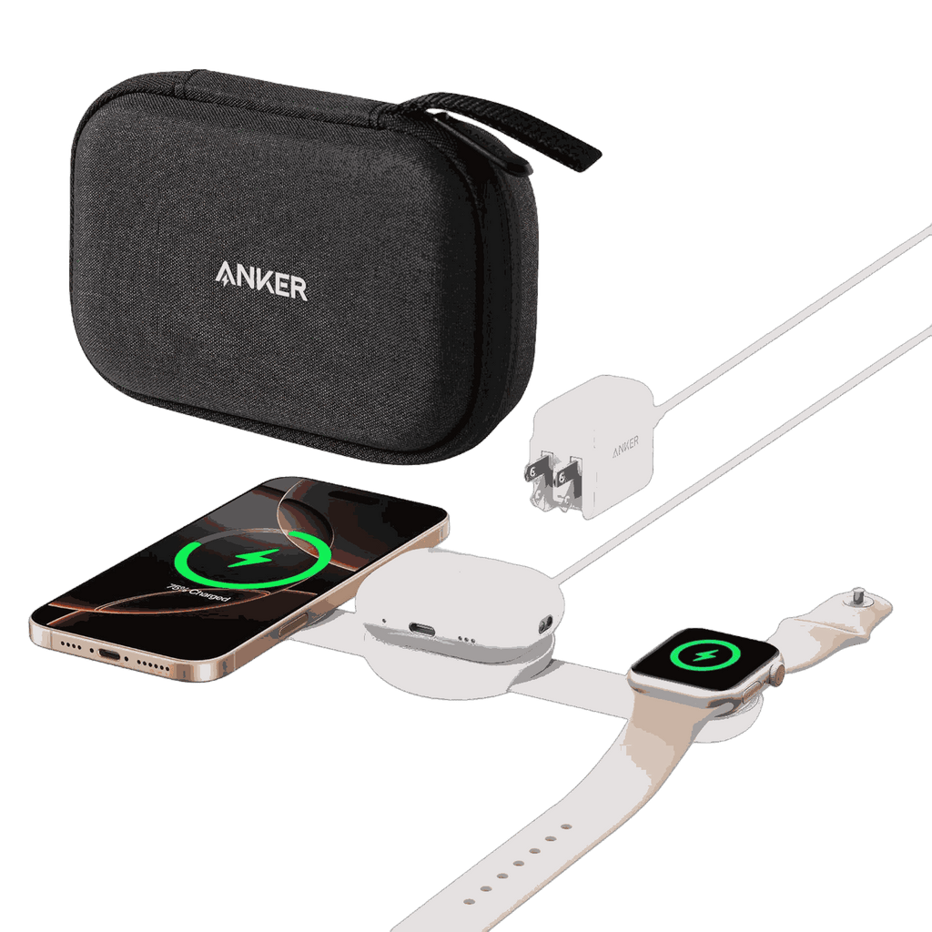Anker MagGo Wireless Charging Station (3-in-1, Foldable Pad)