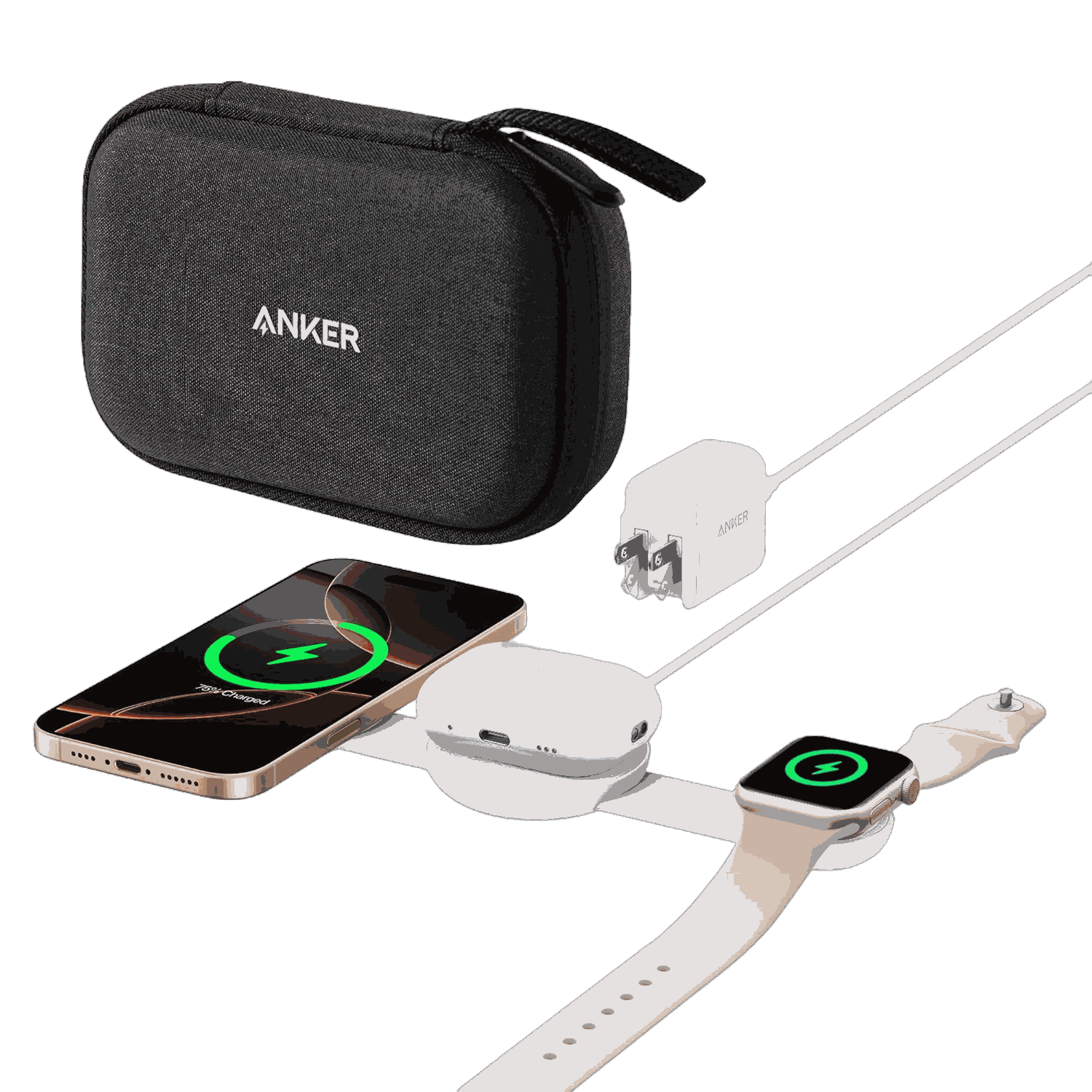 Anker MagGo Wireless Charging Station (3-in-1, Foldable Pad)
