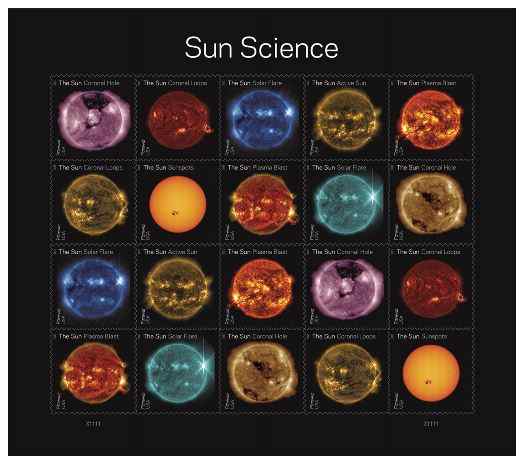Sheet of 20 Sun Science Forever Stamps