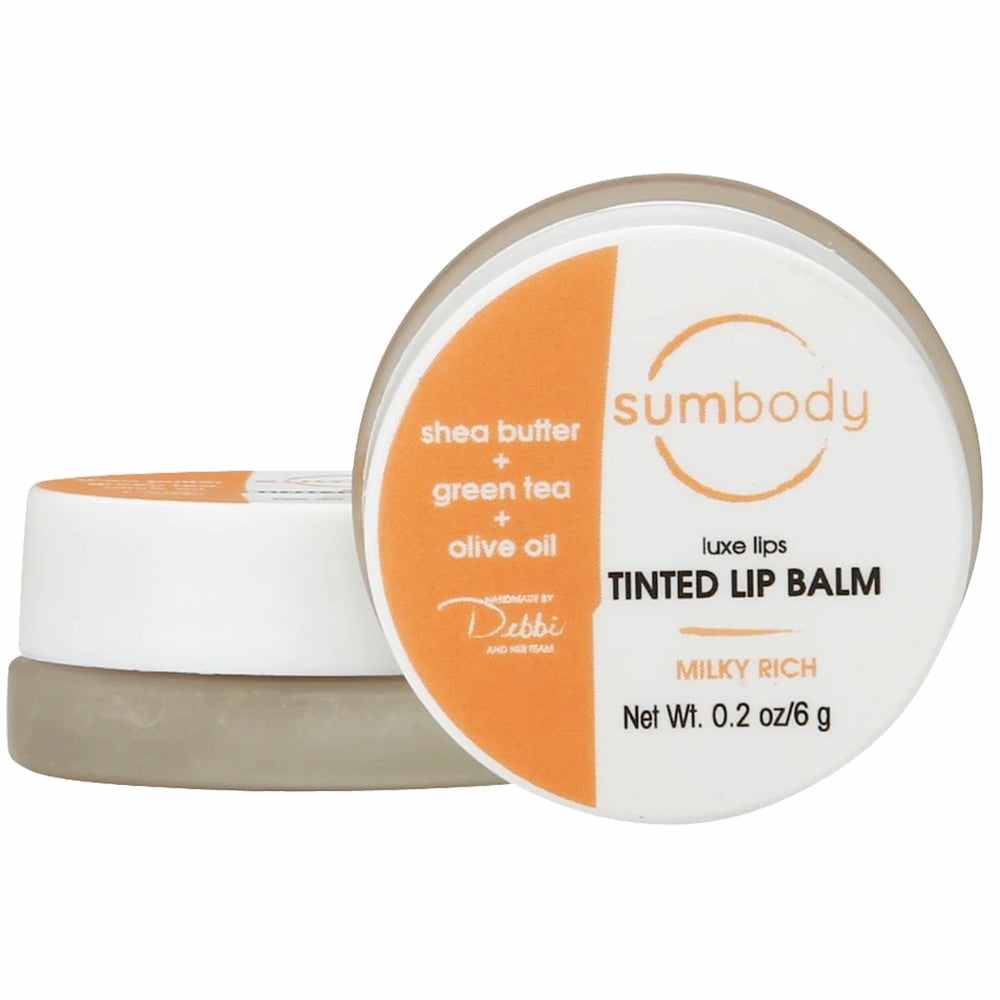 Luxe Lip Tints hydrating mineral tinted lip balm with natural color and shea butter for soft, smooth lips