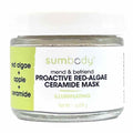 Mend & Befriend Proactive Red Algae and Ceramide hydrating face mask jar with natural red algae illustration