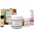 Birthday Gift Pack with lip balm, body butter, aromatherapy, soap bar, and salt scrub in a pampering set
