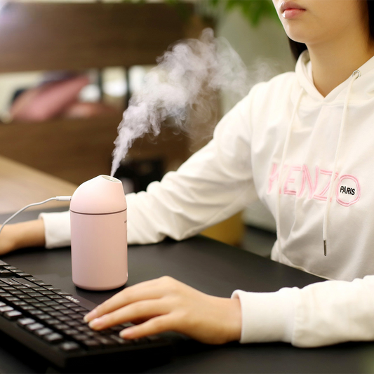 AromaDrive 300ml USB Essential Oil Diffuser – Portable Ultrasonic Cool Mist Humidifier with LED Night Light
