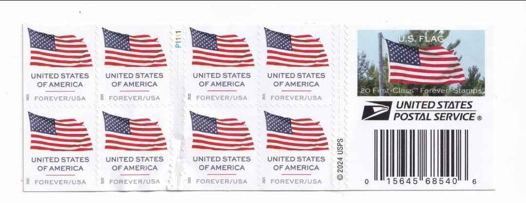 USPS Flag Forever First Class Booklet. (20ct)